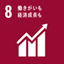 SDGsの17の目標のアイコン－８働きがいも経済成長も